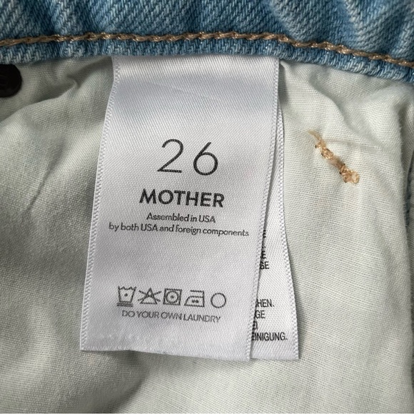 Anthropologie MOTHER Skirt Size 26 Snacks Maxi Light Wash Fall Denim Sugar Cone - Picture 10 of 15